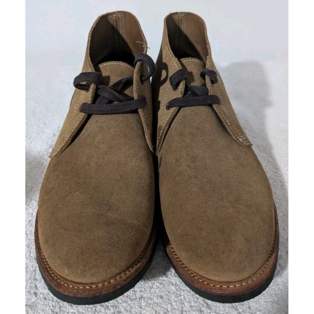 Double RL RRL Ralph Lauren Tan Rough Out Leather Powell Chukka Boots 11.5 D USA - Picture 2 of 13